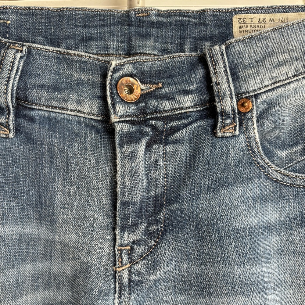 DIESEL Vintage Y2K Getlegg 8880J Wash Distressed Stretch Slim Skinny Jeans Sz 27 - Picture 5 of 14